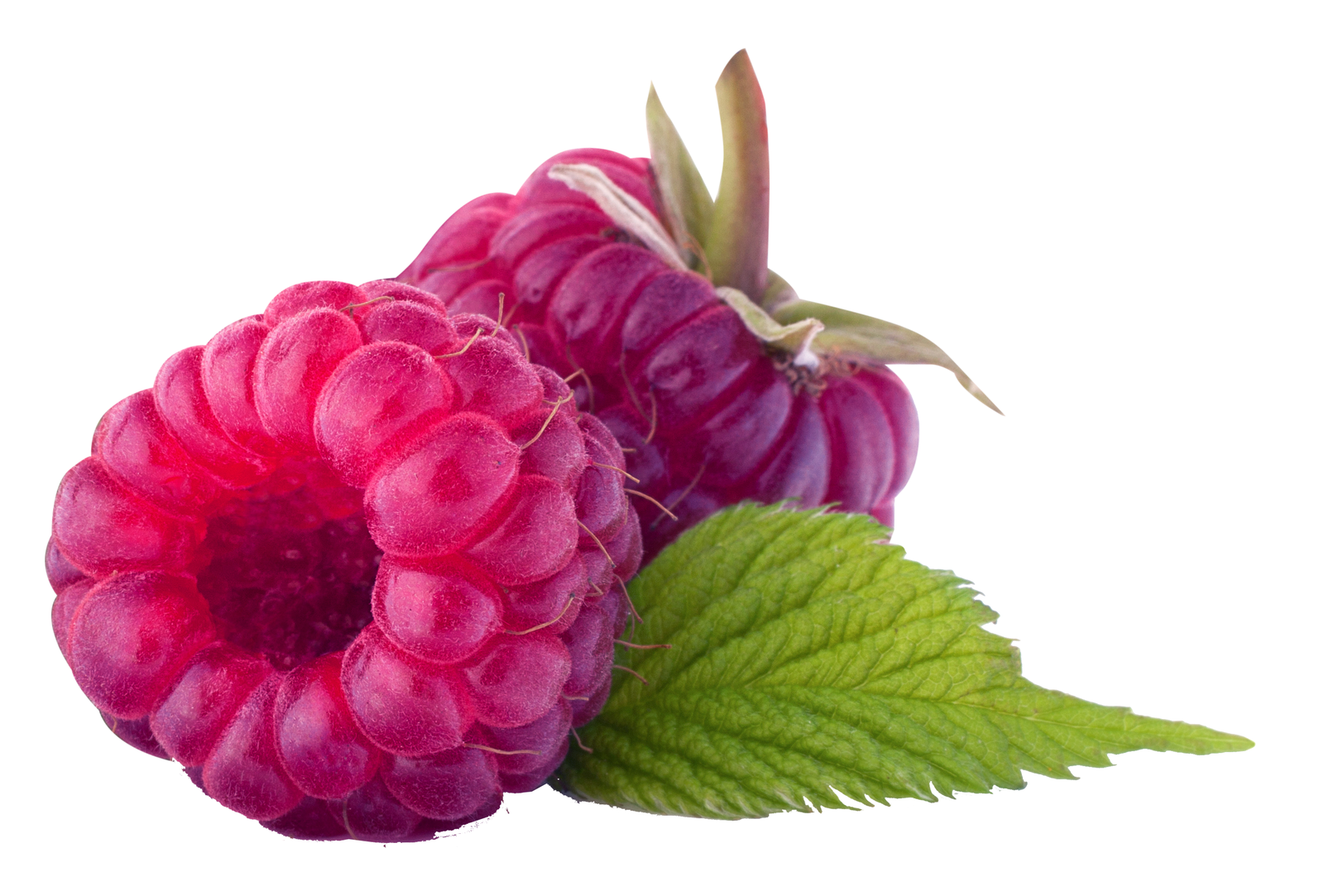 Two raspberries